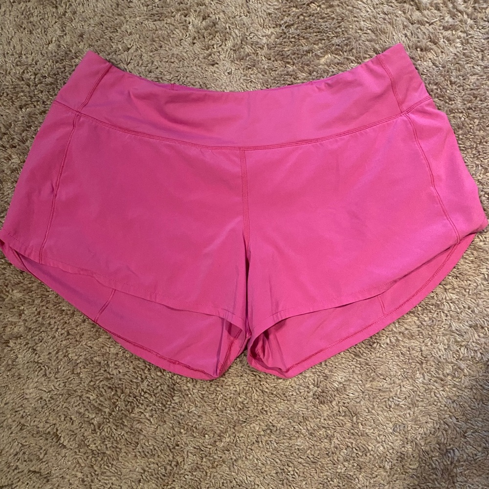 Lululemon Athletica Vibrant Pink Athletic Shorts
